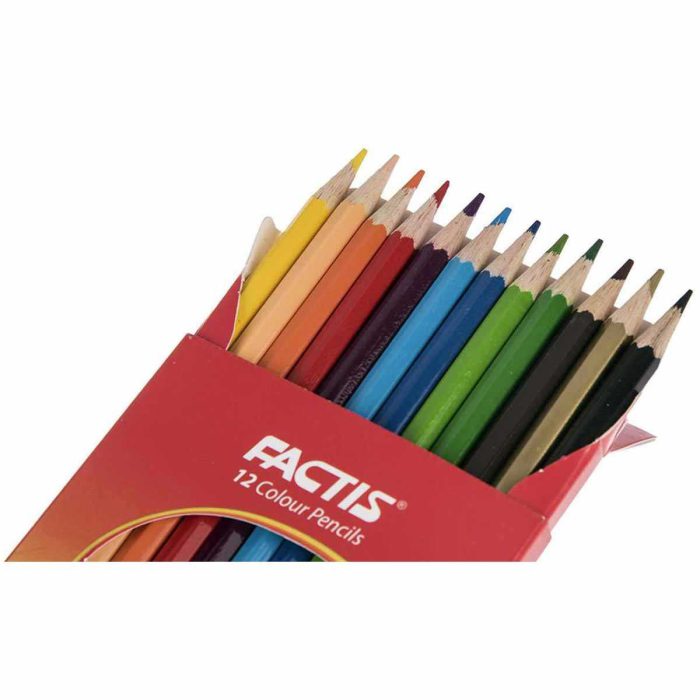 مداد رنکی 12 رنگ فکتیس با جعبه مقوایی